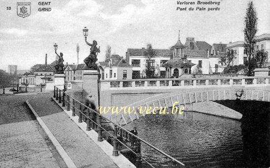 postkaart van Gent Verloren broodbrug