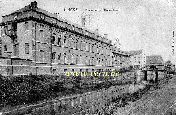 ancienne carte postale de Ninove Pensionnat du Sacré-Cœur