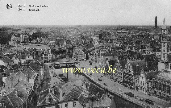 postkaart van Gent Graslei