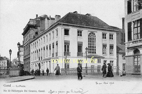 ancienne carte postale de Gand La Poste