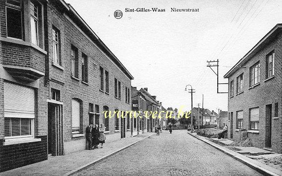 ancienne carte postale de Saint-Gilles-Waes Nieuwstraat