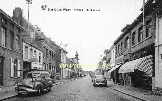 ancienne carte postale de Saint-Gilles-Waes Kronen - Hoekstraat