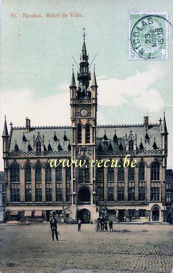 postkaart van Sint-Niklaas Stadhuis