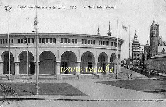 ancienne carte postale de Gand Exposition de 1913 - Le Halle International