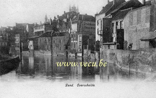 ancienne carte postale de Gand Overschelde