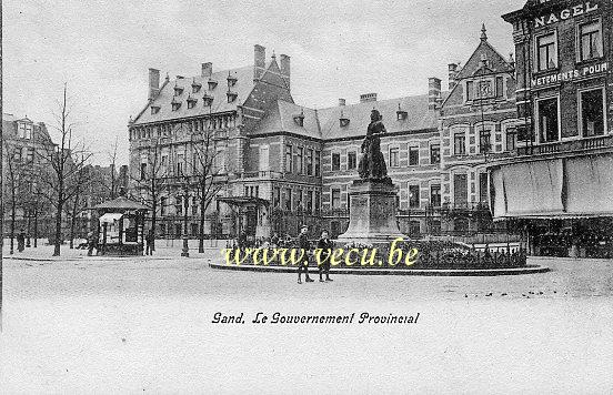 ancienne carte postale de Gand Le Gouvernement Provincial
