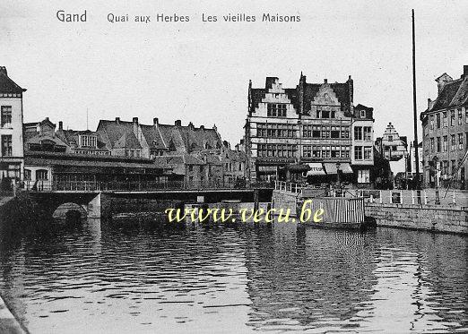 postkaart van Gent Graslei  - Trapgevels