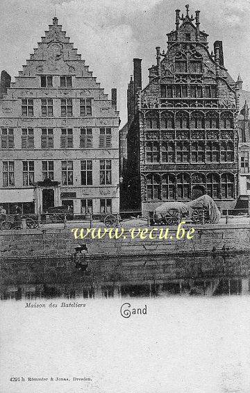 postkaart van Gent Voorgevel van het Schippershuis