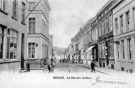 ancienne carte postale de Renaix La rue des Jardins