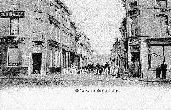 ancienne carte postale de Renaix La rue au Poivre