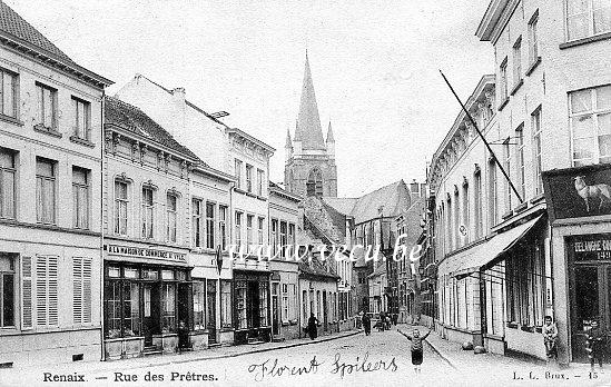 ancienne carte postale de Renaix Rue des Prêtres