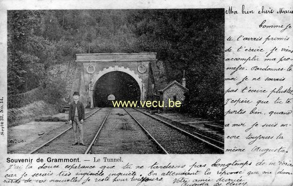 ancienne carte postale de Grammont Le Tunnel