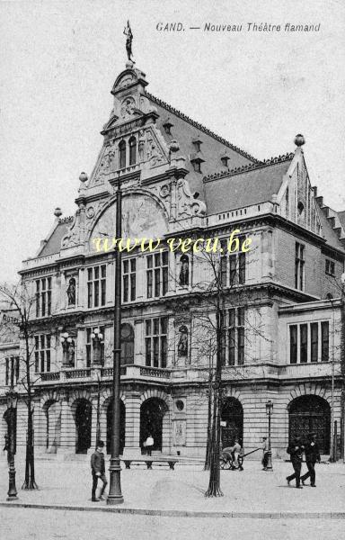 ancienne carte postale de Gand Nouveau Théatre Flamand
