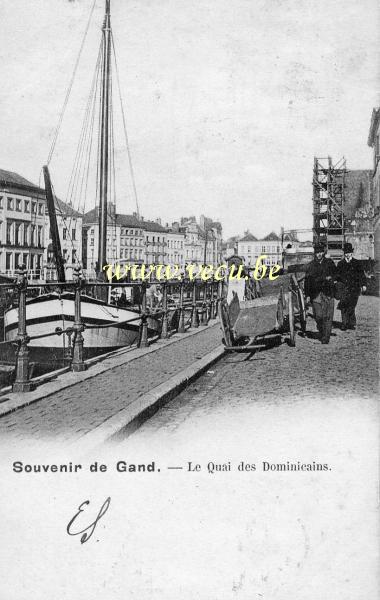 postkaart van Gent Le quai des dominicains