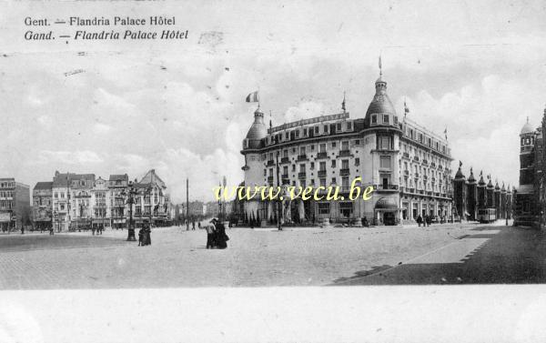 ancienne carte postale de Gand Flandria Palace Hôtel