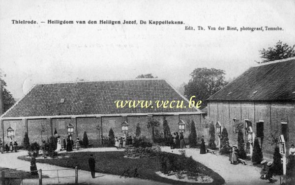 ancienne carte postale de Tielrode Heiligdom van den Heiligen Jozef, De Kappellekens