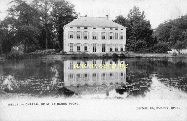 ancienne carte postale de Melle Château de M. le Baron Pycke