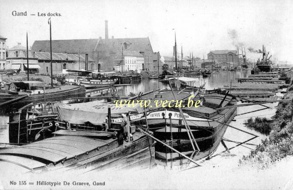 ancienne carte postale de Gand Les docks