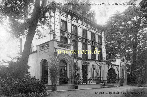 postkaart van Deurle Château Ma Bagatelle à Mr de la Kéthulle de Ryhove