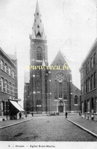 ancienne carte postale de Renaix Eglise Saint-Martin