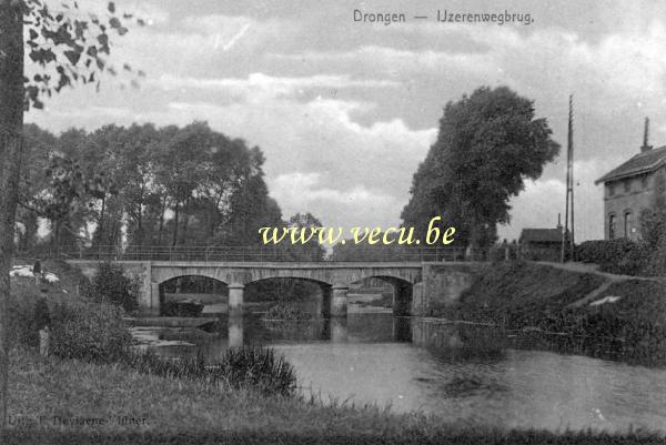 postkaart van Drongen Ijzerenwegbrug