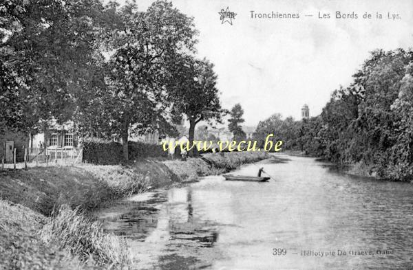 postkaart van Drongen Les bords de la Lys