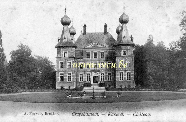 ancienne carte postale de Cruyshautem Château