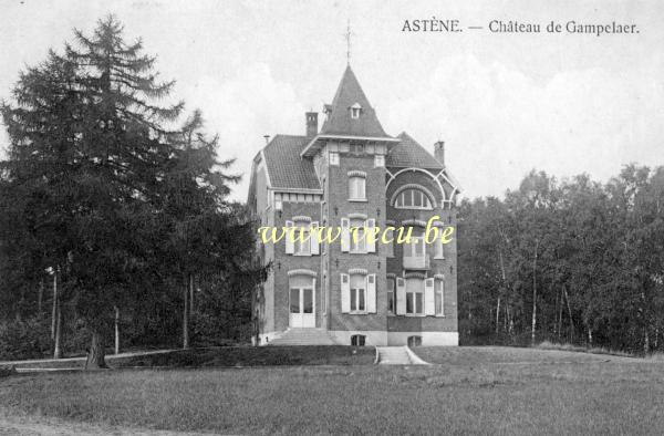 ancienne carte postale de Astene Château de Gampelaer