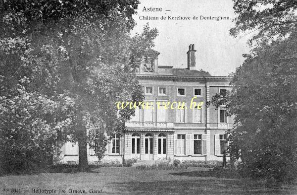 ancienne carte postale de Astene Château de Kerchove de Denterghem