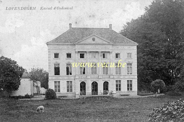 ancienne carte postale de Lovendegem Kasteel d'Oudenwal