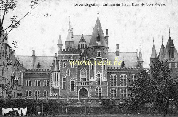 ancienne carte postale de Lovendegem Château du Baron Dons de Lovendegem