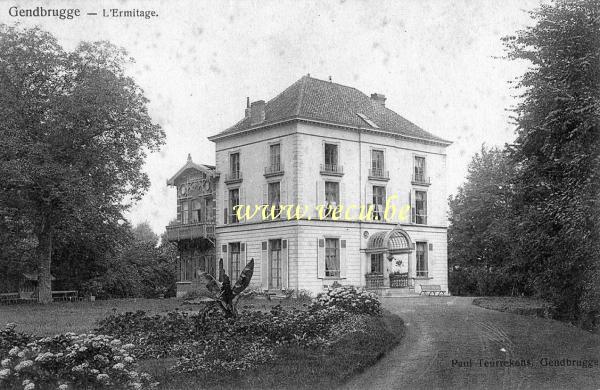 ancienne carte postale de Gentbrugge L'Ermitage