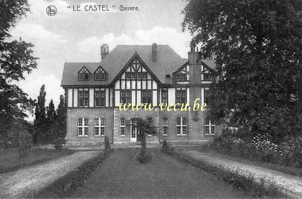 ancienne carte postale de Gavere Le Castel