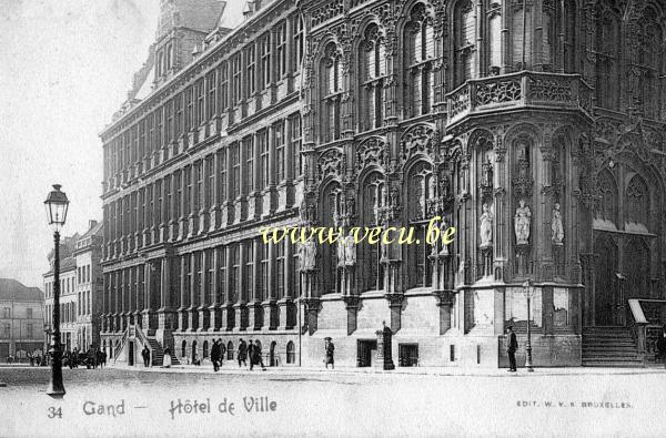 postkaart van Gent Stadhuis