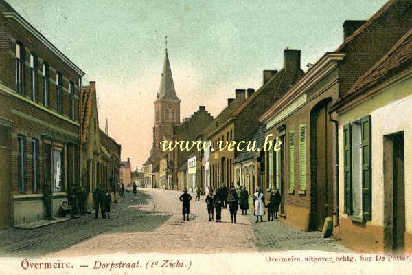 ancienne carte postale de Overmere Dorpstraat
