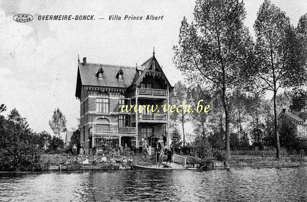 postkaart van Overmere Overmeire - Donck - Villa Prince Albert