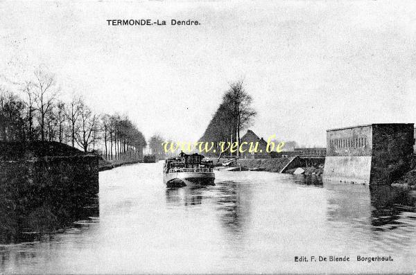 ancienne carte postale de Termonde La Dendre