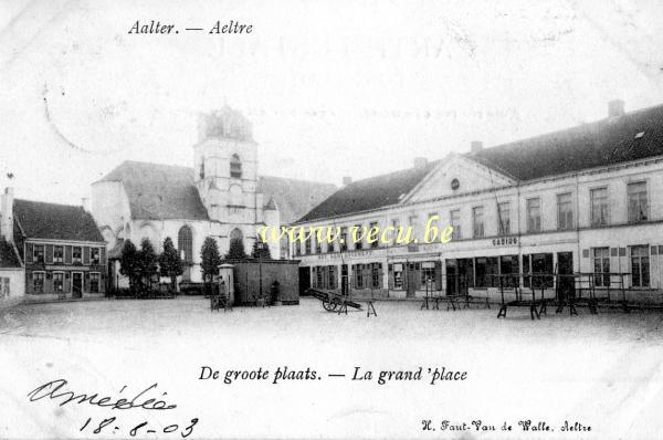 ancienne carte postale de Aalter La grand place