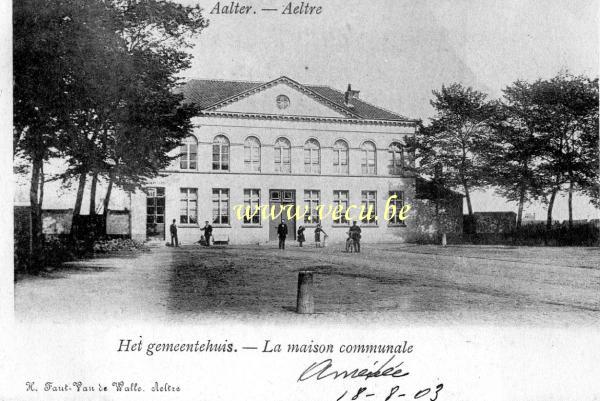 postkaart van Aalter Het gemeentehuis
