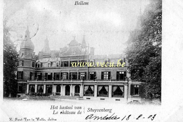 ancienne carte postale de Aalter Le château de Stuyvenberg