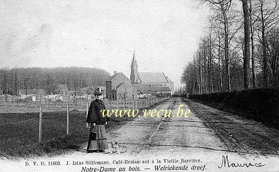 ancienne carte postale de Overijse Notre-Dame au bois Welriekende dreef