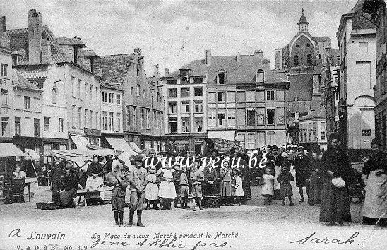 postkaart van Leuven Oude Markt