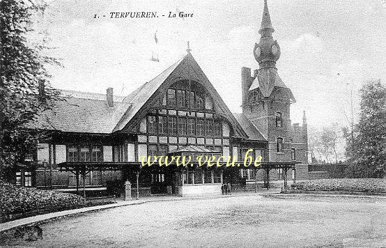 ancienne carte postale de Tervueren La Gare