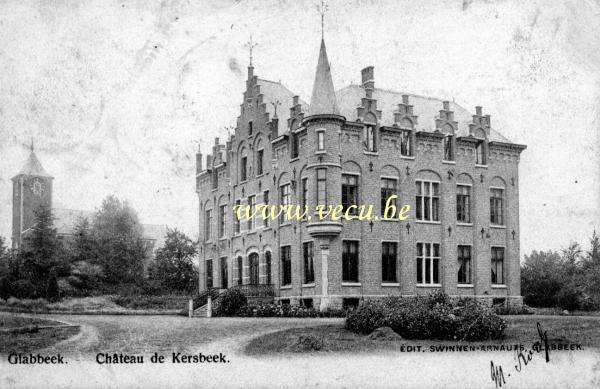 ancienne carte postale de Glabbeek Château de Kersbeek