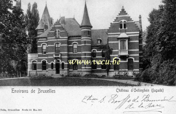 ancienne carte postale de Oetingen Château d'Oetinghen (façade)