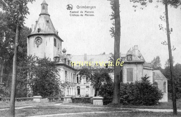 ancienne carte postale de Grimbergen Château de Mérode