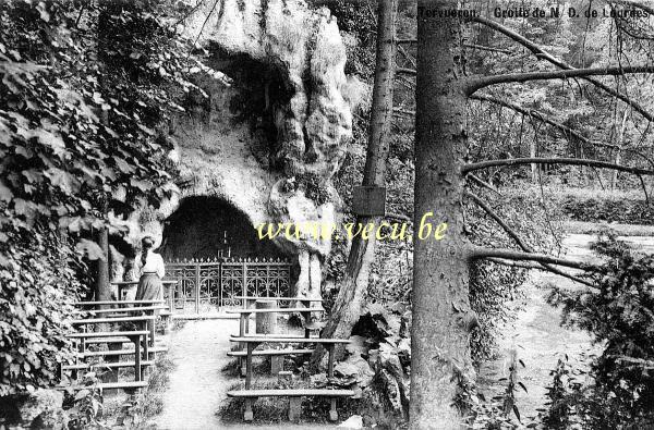 ancienne carte postale de Tervueren Grotte Notre Dame de Lourdes