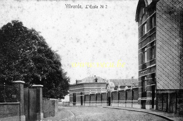 ancienne carte postale de Vilvorde L'école N° 2