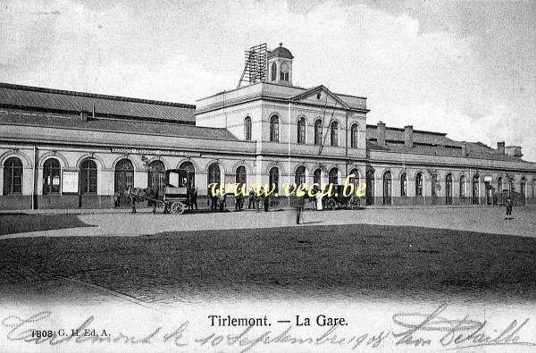 ancienne carte postale de Tirlemont La Gare