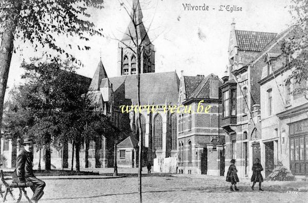 ancienne carte postale de Vilvorde L'église